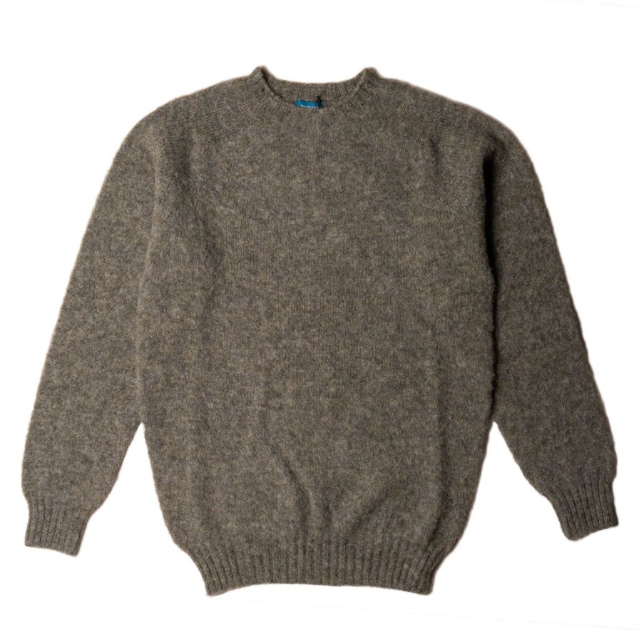 Clothing Malloch's x Clutch Cafe Knitwear | Malloch'S For Clutch Cafe Kelso Brushed Shetland Oyster