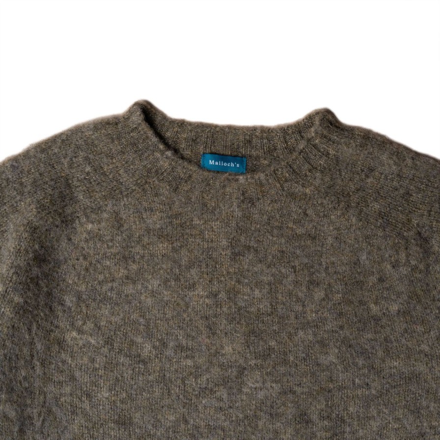 Clothing Malloch's x Clutch Cafe Knitwear | Malloch'S For Clutch Cafe Kelso Brushed Shetland Oyster