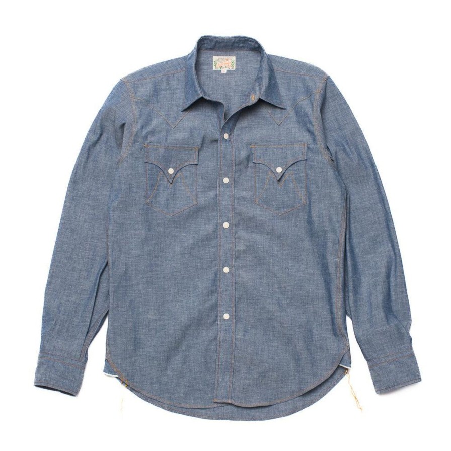 Clothing Mister Freedom Shirts | Mister Freedom Dude Rancher Western Shirt 5Oz Chambray