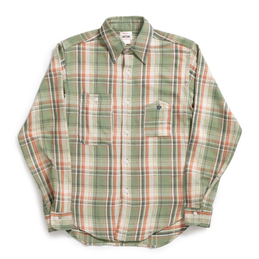 Clothing Big Yank Shirts | Big Yank 1942 Plaid Flannel Shirt Green