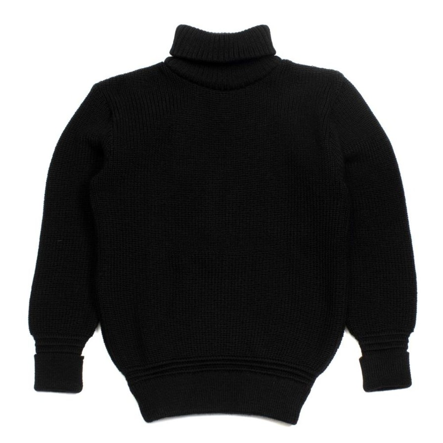 Clothing Heimat Knitwear | Heimat U-Boat Roll Neck Schwarz