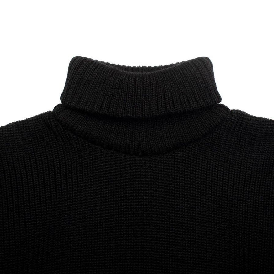 Clothing Heimat Knitwear | Heimat U-Boat Roll Neck Schwarz