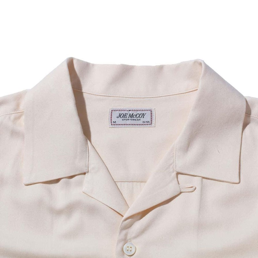 Clothing The Real McCoy's Shirts | The Real Mccoy'S Open Collar Rayon Shirt Ecru