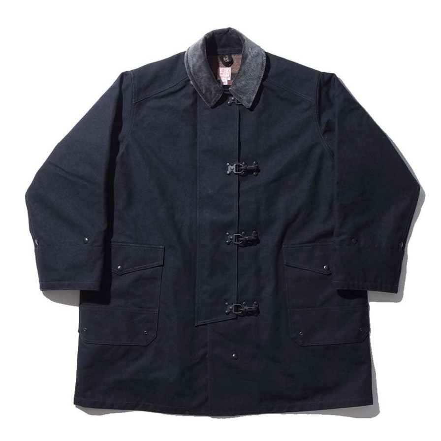 Clothing The Real McCoy's Knitwear | The Real Mccoy'S Fireman Coat Black