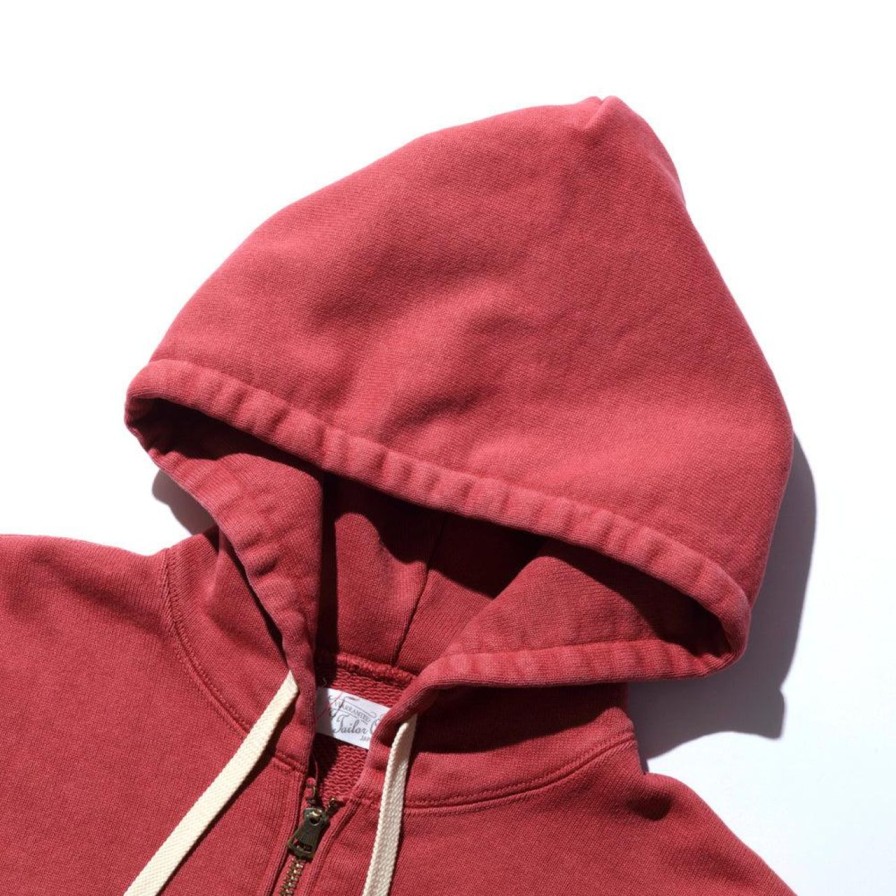 Clothing Orgueil Sweatshirts & Hoodies | Orgueil Zip-Up Hooded Sweatshirt Red