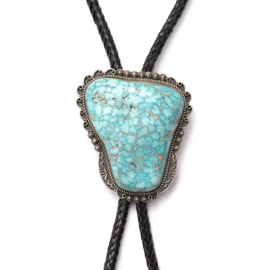 Accessories LFC - Lowry Family Collection Lowry Family Collection | Lfc Emma Lincaln Turquoise Mt. Pendant & Leather Necklace