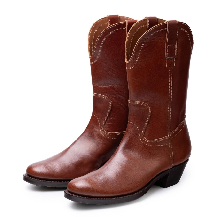 Clothing Clinch by Brass Tokyo Clinch | Clinch Cowboy Boots Horsehide Brown