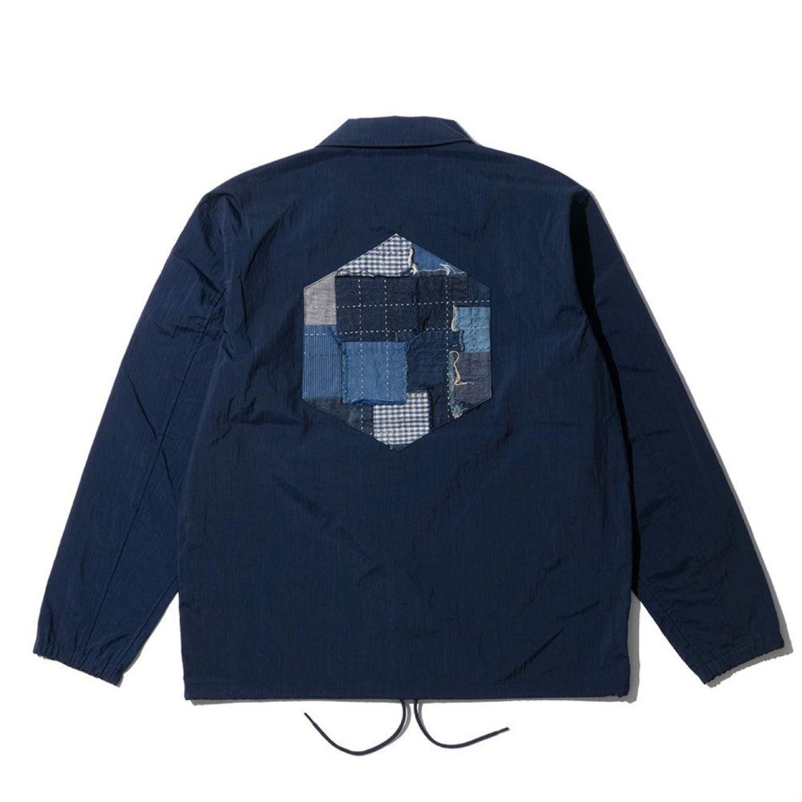 Clothing Kuon Jackets And Coats | Kuon Salt Shrunk Nylon Coaches Jacket W/Boro Patch