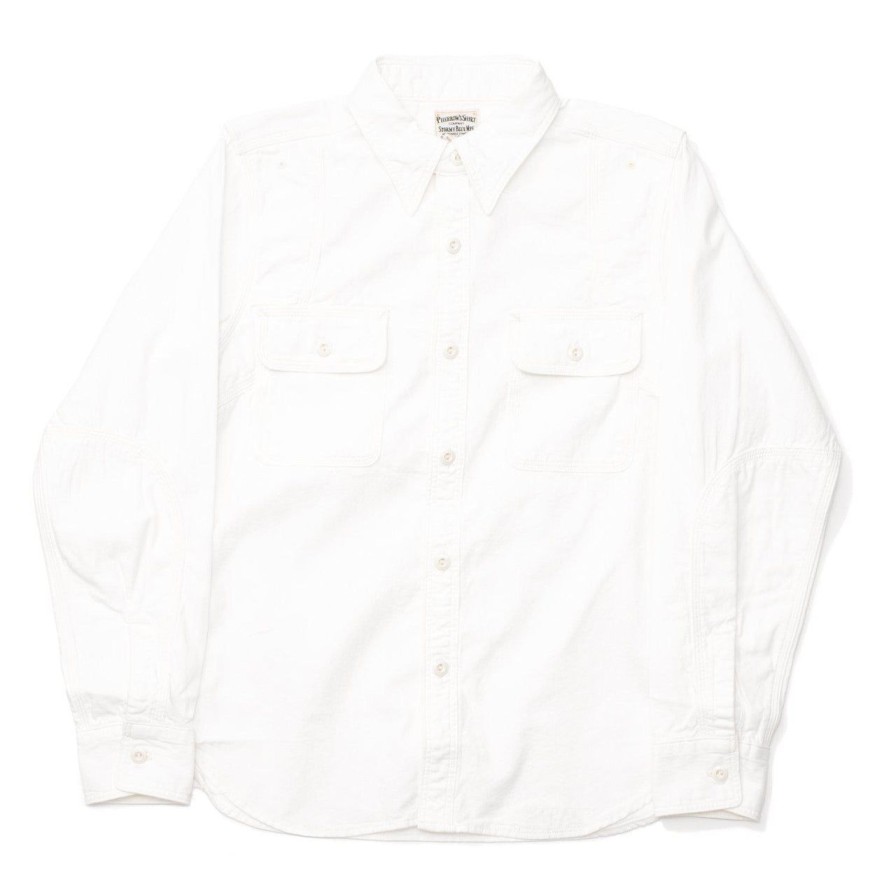 Clothing Pherrow's Shirts | Pherrow'S 770Ws Chambray Shirt White