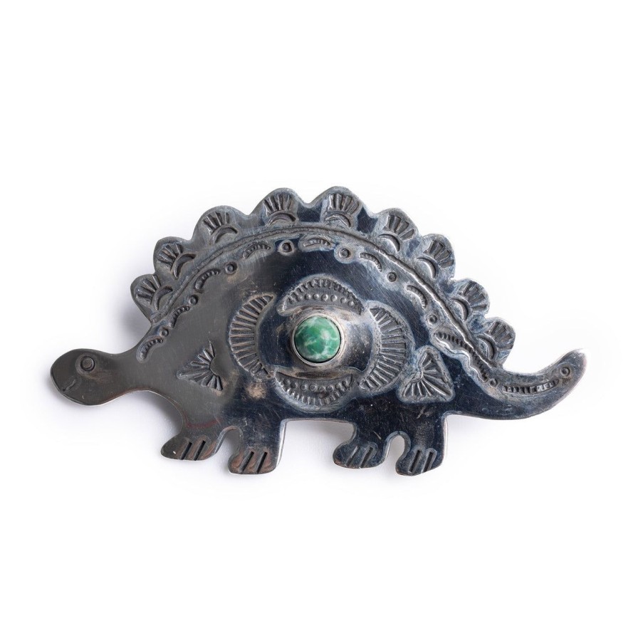 Accessories Munqa Munqa Pins | Munqa Stegosaurus Turquoise Broach