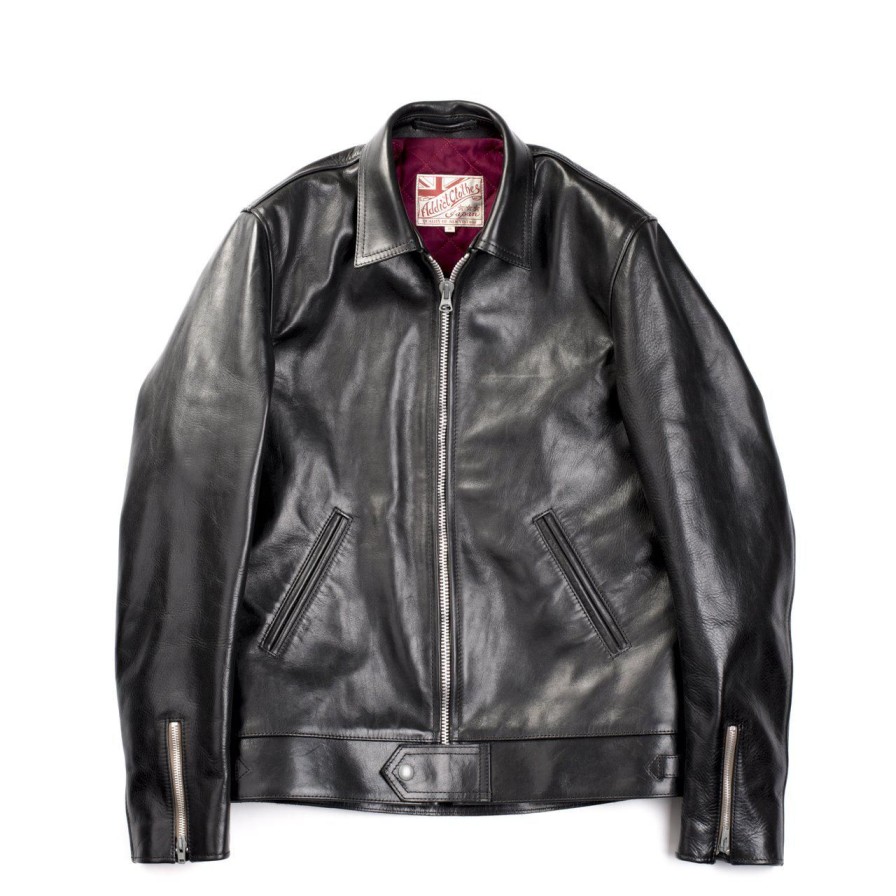 Clothing Addict Clothes Japan Leather Jackets | Addict Ad-01 Horsehide Leather Jacket Black