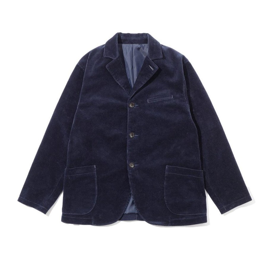 Clothing Pherrow's Jackets And Coats | Pherrow'S 22W-Pwsc1 Corduroy Jacket Navy