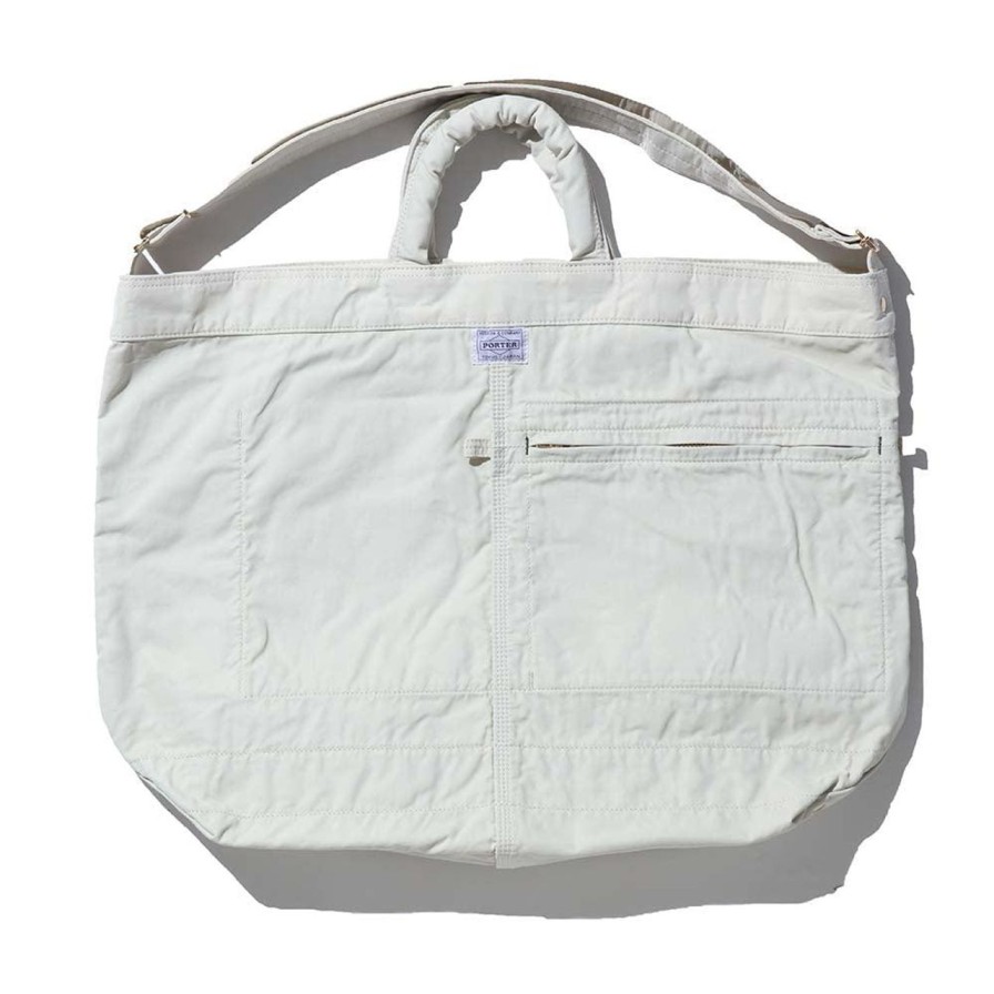 Accessories Porter Yoshida & Co Porter Yoshida & Co | Porter Yoshida & Co Mile 2Way Tote Bag (L) White