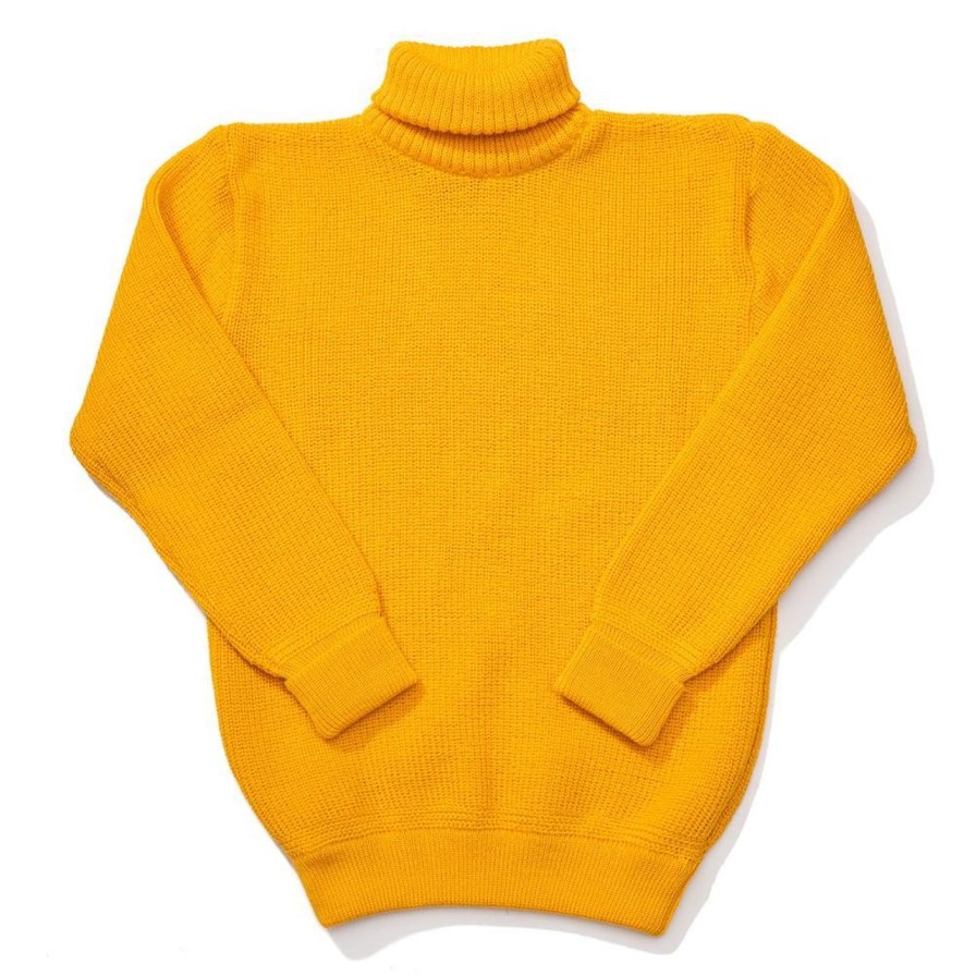 Clothing Heimat Knitwear | Heimat U-Boat Roll Neck Gold