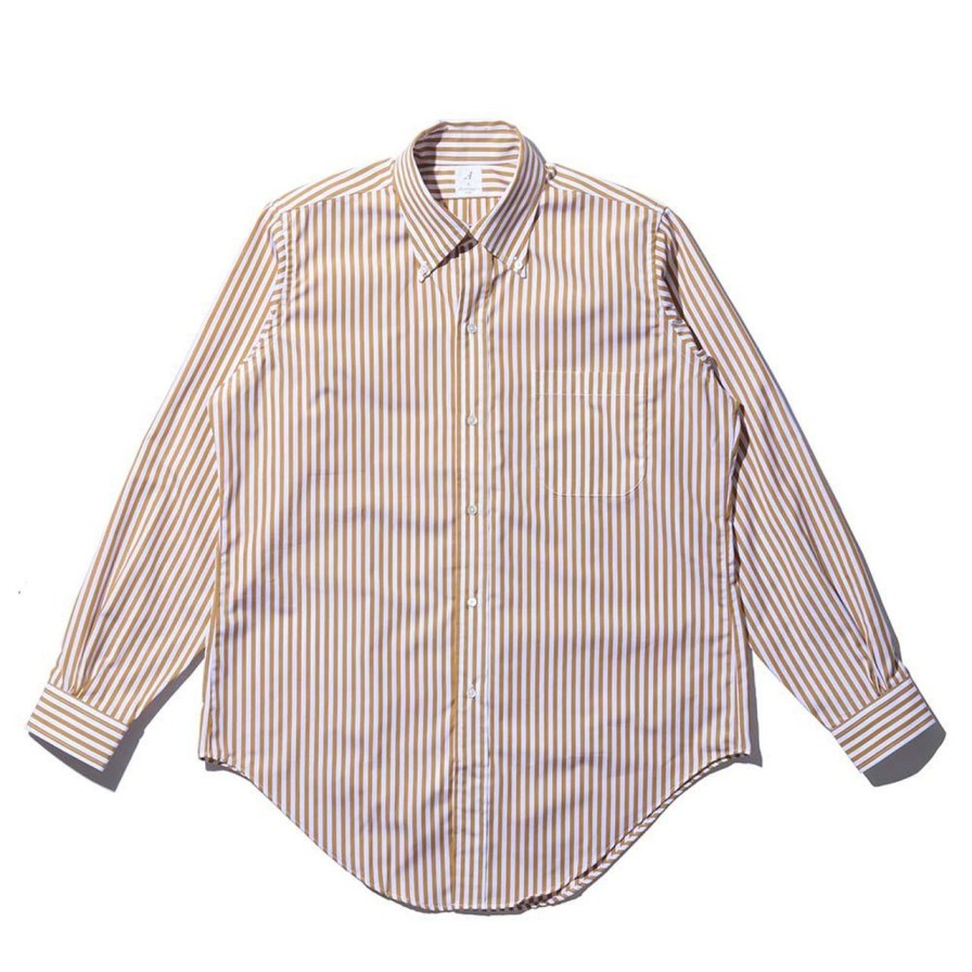 Clothing Anatomica Shirts | Anatomica Bd Shirt Bengal Stripe Sand