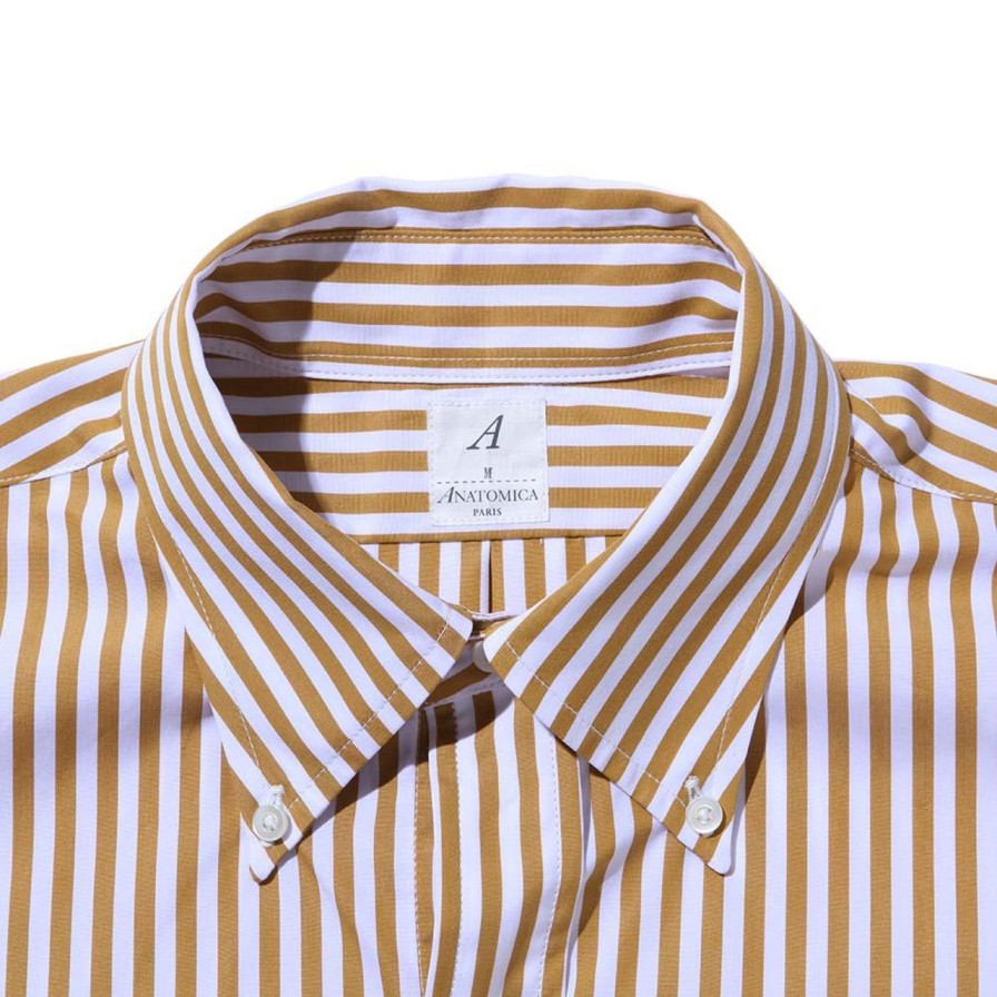 Clothing Anatomica Shirts | Anatomica Bd Shirt Bengal Stripe Sand