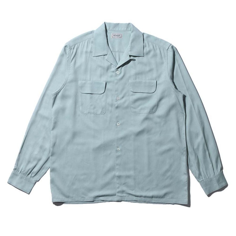 Clothing The Real McCoy's Shirts | The Real Mccoy'S Open Collar Rayon Shirt Mint