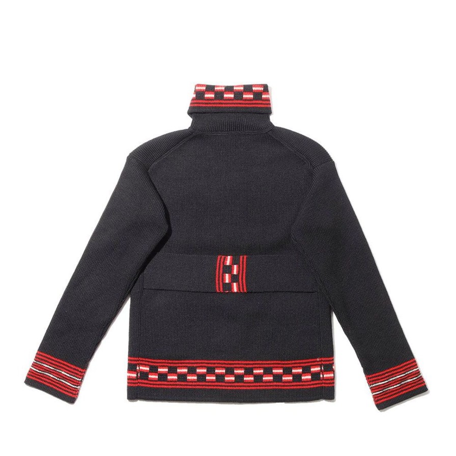 Clothing Warehouse & Co x John Gluckow Knitwear | Warehouse & Co. X John Gluckow 1920 'The Bradley' Cardigan Black