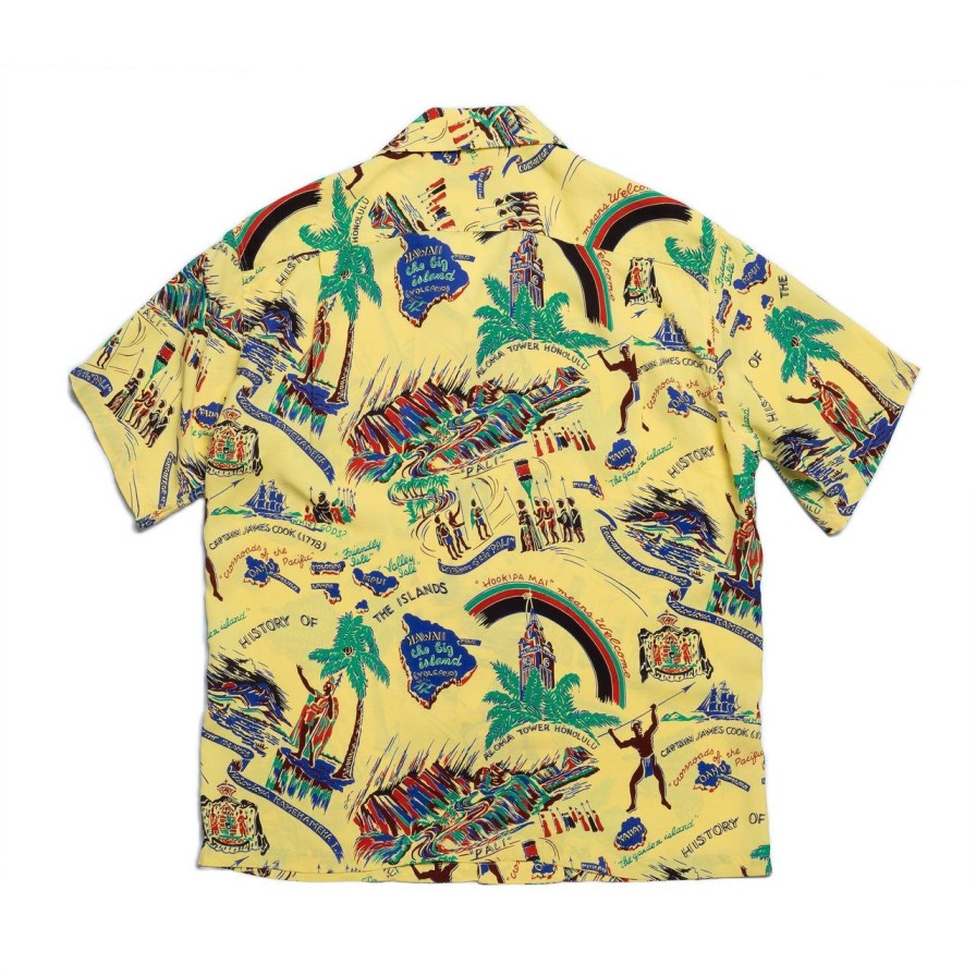 Clothing Sun Surf Hawaiian Shirt | Sun Surf History Of The Islands Hawaiian Shirt Yellow