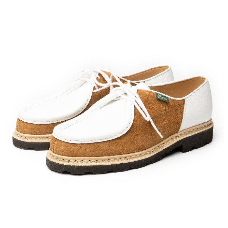 Clothing Parbaoot Footwear Chevron Right Icon | Paraboot Michael Graine Blanc / Velour Whisky