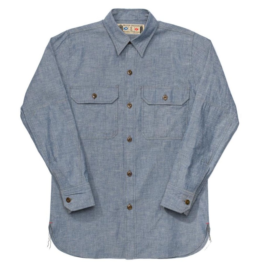 Clothing Mister Freedom Shirts | Mister Freedom Snipes Shirt Chambray Blue