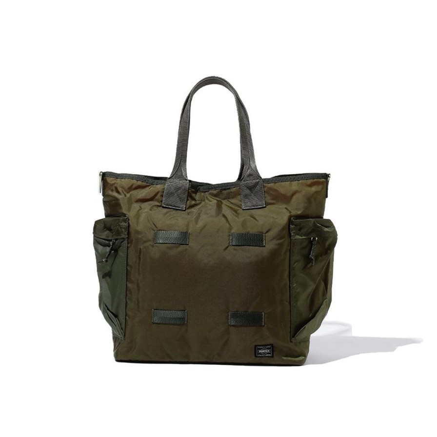 Accessories Porter Yoshida & Co Porter Yoshida & Co | Porter Yoshida & Co Force Series 2Way Tote Bag Olive Drab