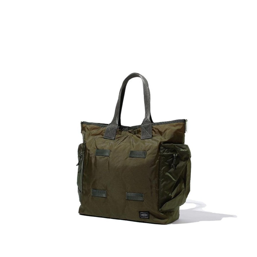 Accessories Porter Yoshida & Co Porter Yoshida & Co | Porter Yoshida & Co Force Series 2Way Tote Bag Olive Drab