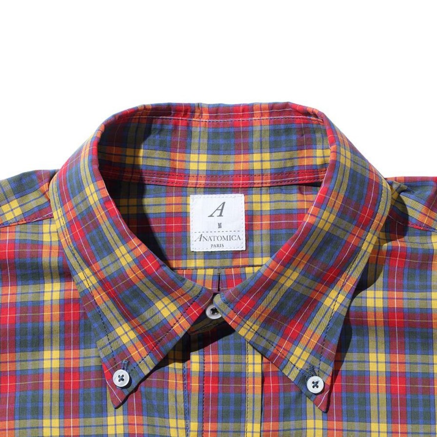 Clothing Anatomica Shirts | Anatomica Bd Shirt Broad Tartan Multi Colour 1