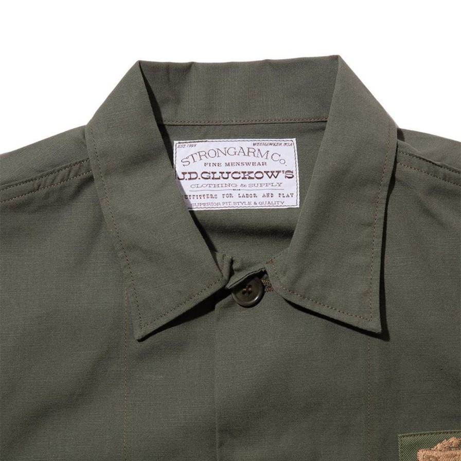 Clothing Warehouse & Co x John Gluckow Shirts | Warehouse & Co. X John Gluckow Px Poplin Shirt Olive