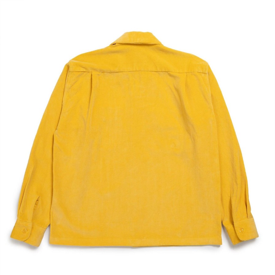 Clothing Style Eyes Shirts | Style Eyes Solid Model Corduroy Sports Shirt Yellow