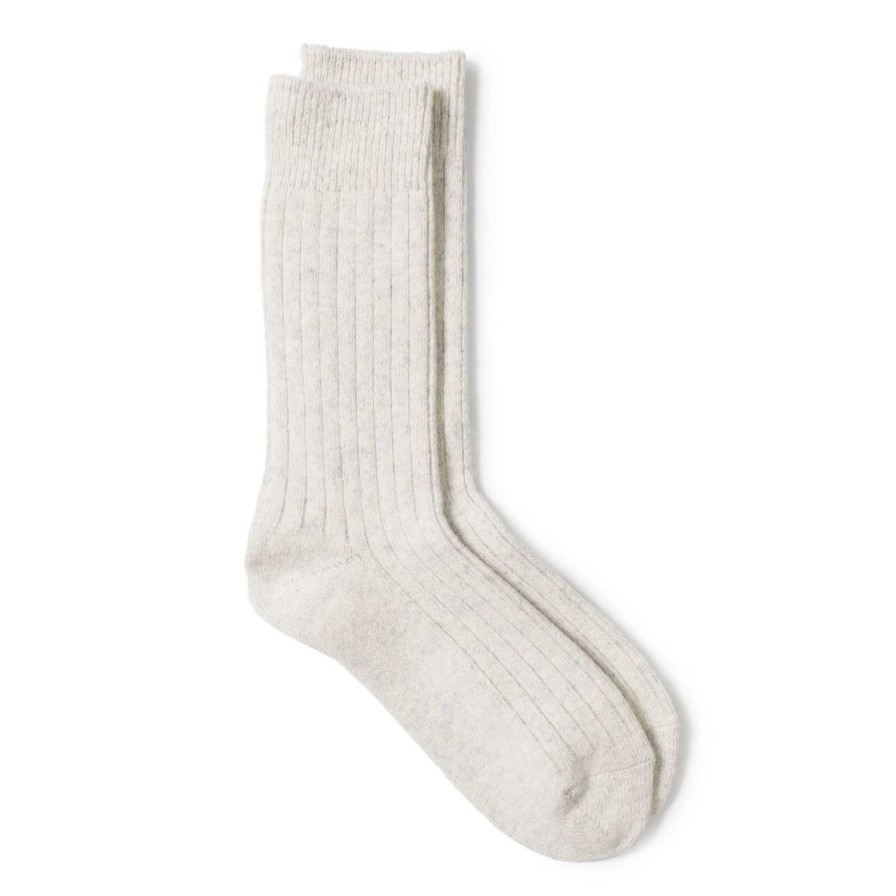 Accessories Rototo Rototo | Rototo Cotton Wool Ribbed Crew Socks L. Grey