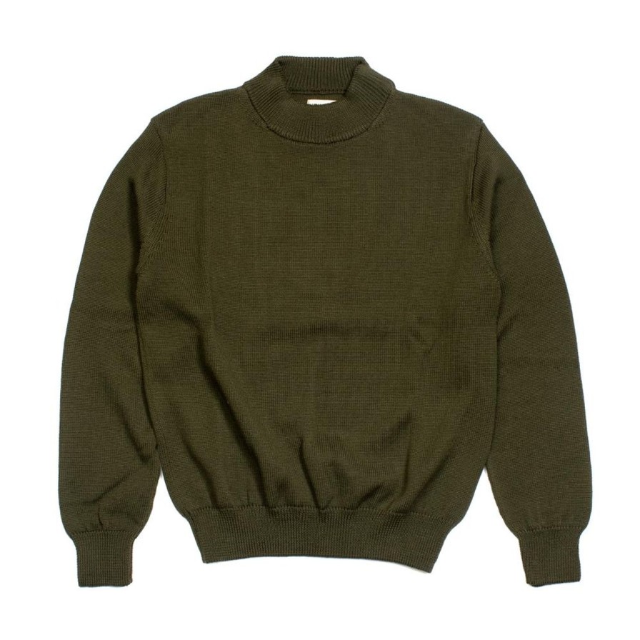 Clothing Heimat Knitwear | Heimat Deck Sweater Military Green