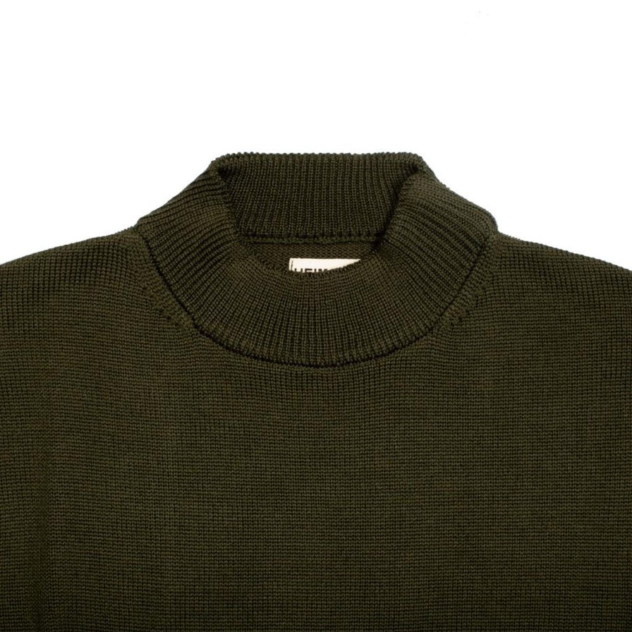 Clothing Heimat Knitwear | Heimat Deck Sweater Military Green