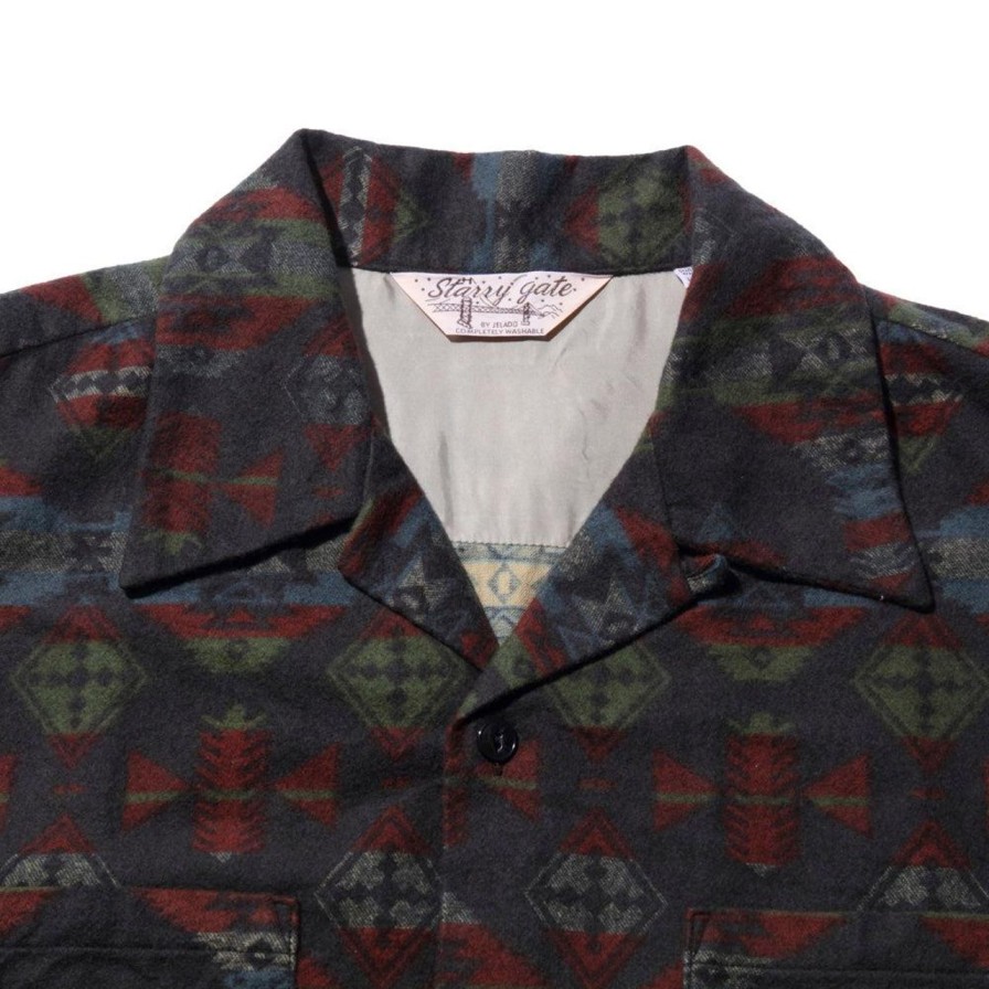 Clothing Jelado Shirts | Jelado Westcoast Shirt Printed Native Pattern Black