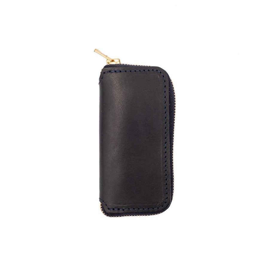 Accessories Vasco Vasco | Vasco Leather Voyage Round Zip Key Case Marine