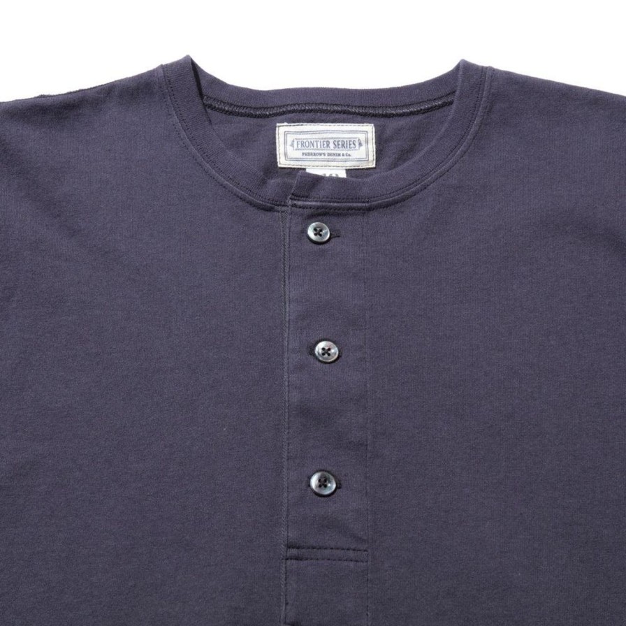 Clothing Pherrow's T-Shirts & Undershirts | Pherrow'S 23S-100Wc Henley S. Black