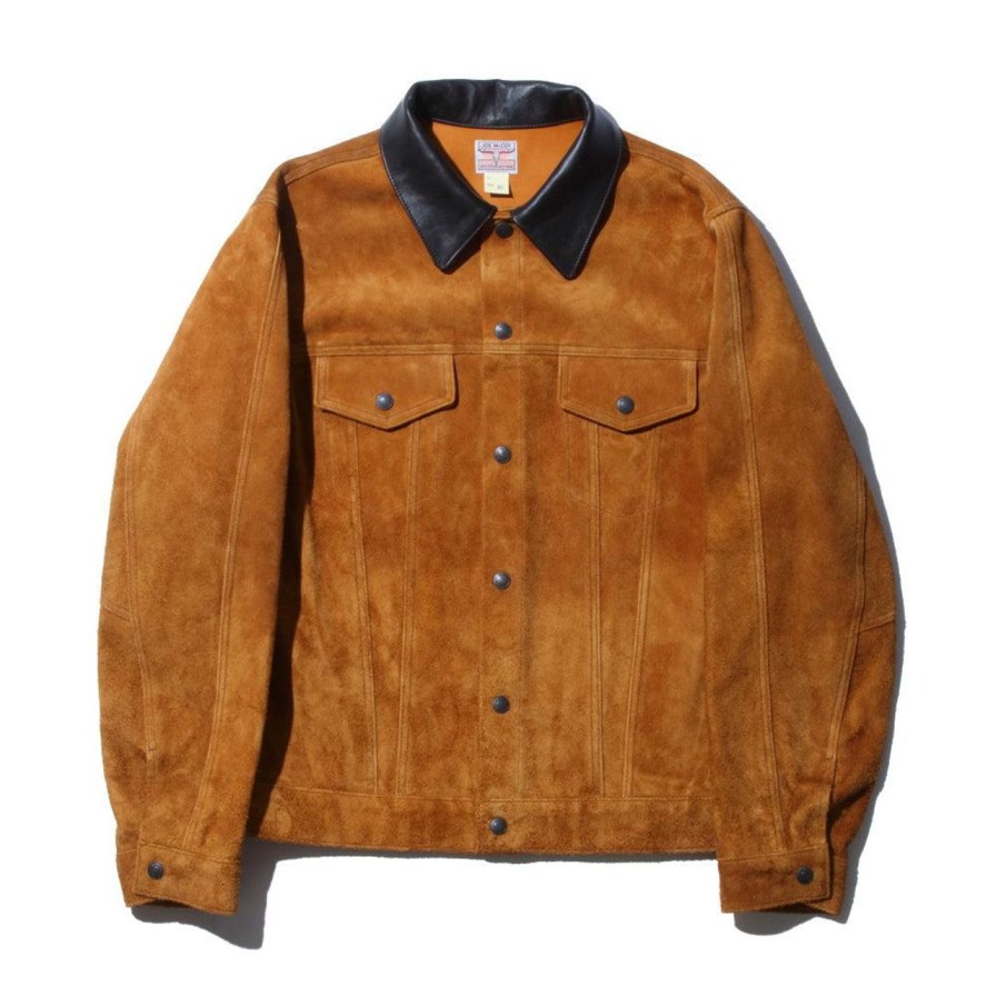 Clothing The Real McCoy's Jackets And Coats | The Real Mccoy'S Rough Out Leather Western Jacket Raw Sienna