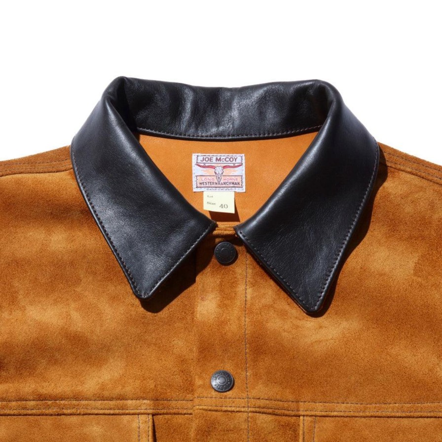 Clothing The Real McCoy's Jackets And Coats | The Real Mccoy'S Rough Out Leather Western Jacket Raw Sienna