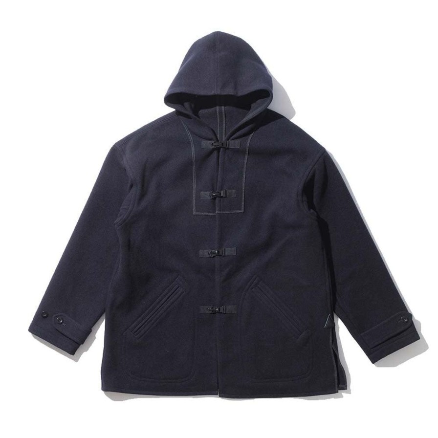 Clothing Anatomica Jackets And Coats | Anatomica Sideline Parka Old Melton Navy