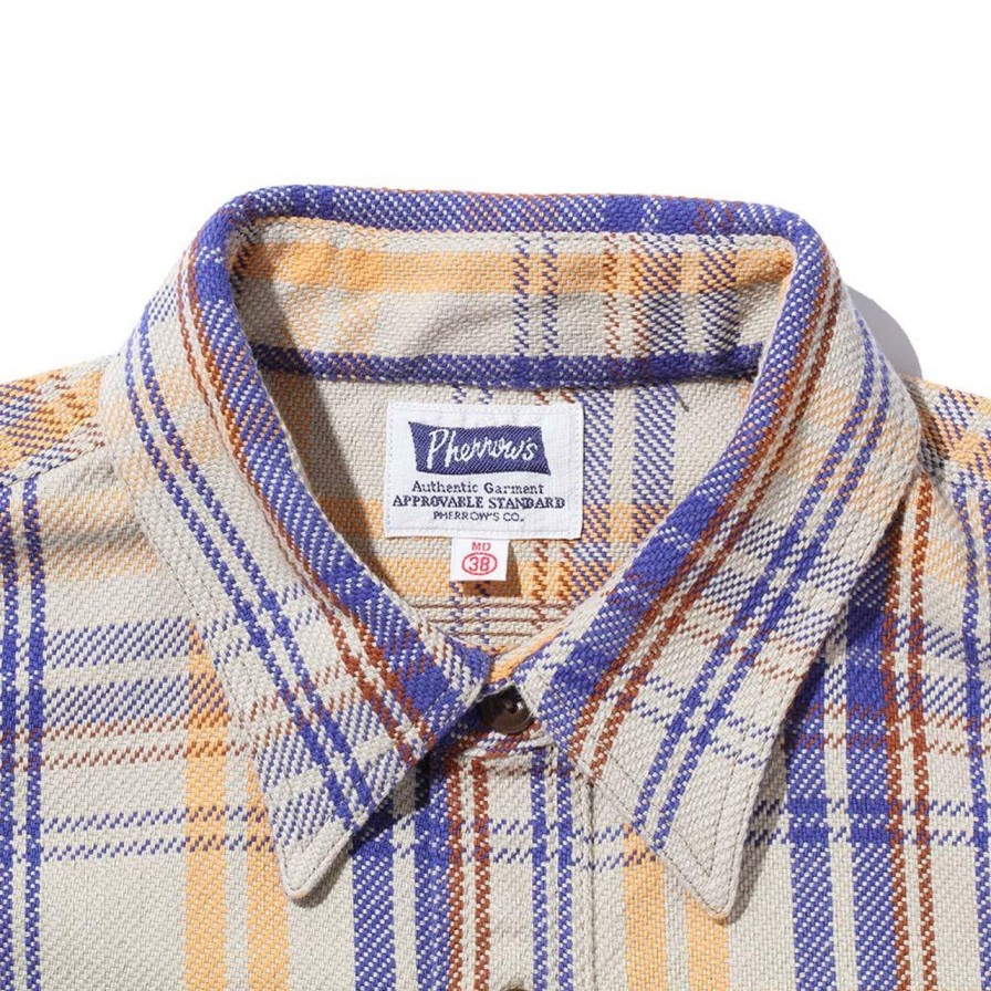 Clothing Pherrow's Shirts | Pherrow'S 22W-720Ws Original Check Shirt Beige