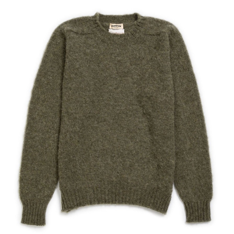 Clothing Jamieson's Of Shetland Knitwear | Jamieson'S For Clutch Cafe Brushed Shetland Sweater Artichoke