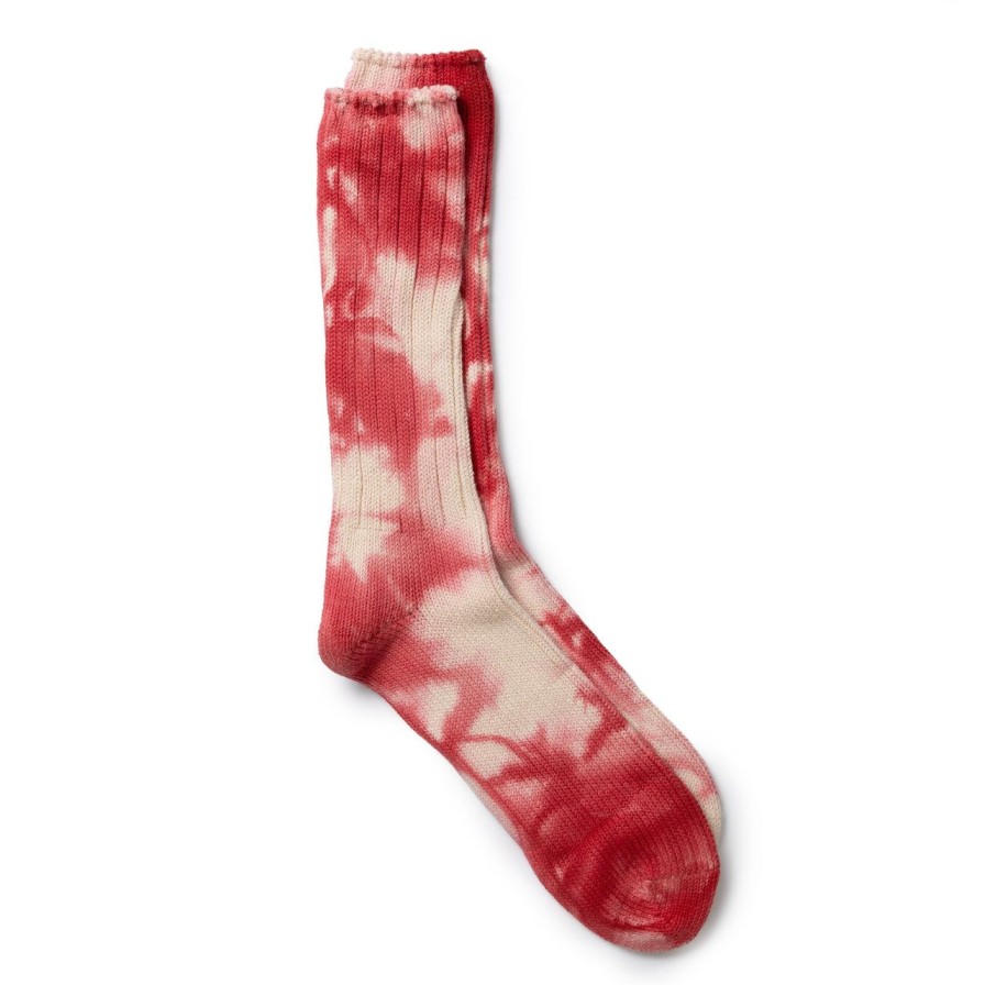 Accessories Anonymous Ism Anonymous Ism | Anonymous Ism Uneven Dye Crew Sock Red