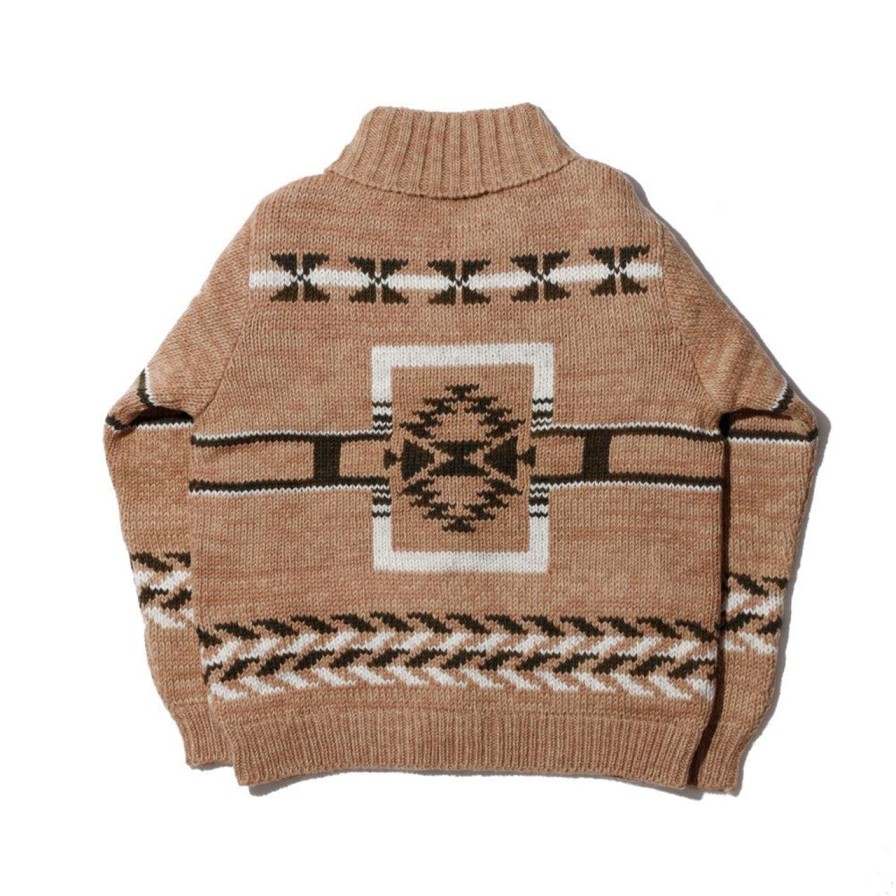 Clothing Pherrow's Knitwear | Pherrow'S Hand Knitted Cardigan Beige