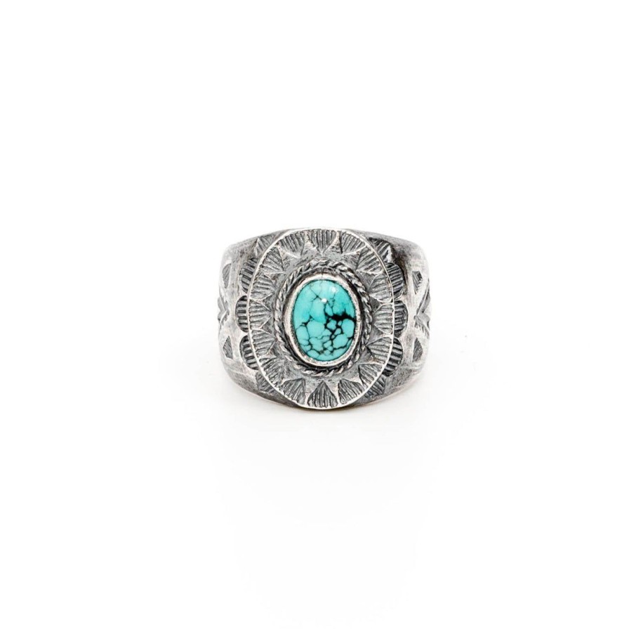 Accessories First Arrow's First Arrow'S | First Arrow'S Vfsw Stamp Ring W/ Turquoise (R-132)