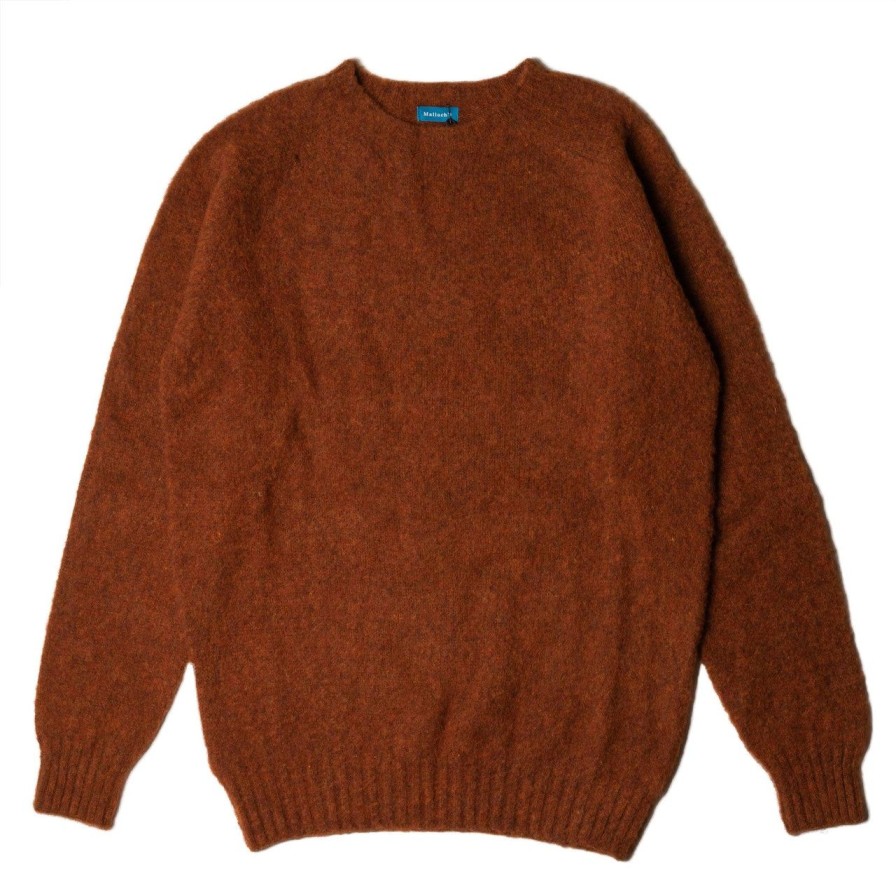 Clothing Malloch's x Clutch Cafe Knitwear | Malloch'S For Clutch Cafe Kelso Brushed Shetland Rust