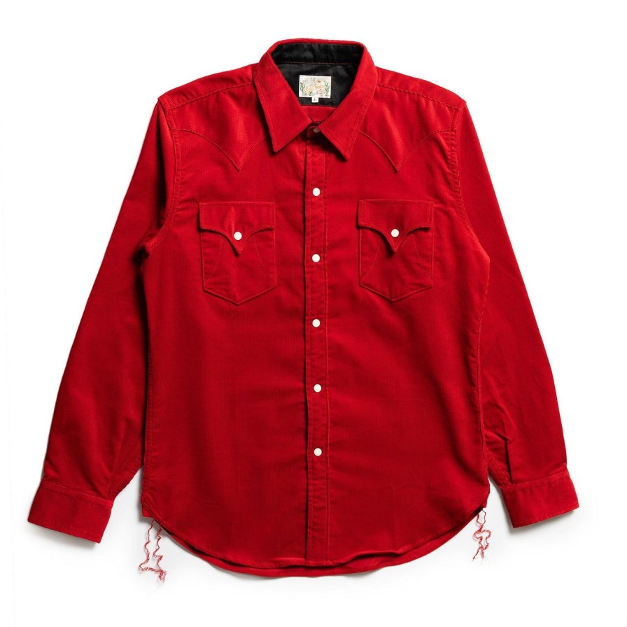 Clothing Mister Freedom Shirts | Mister Freedom Dude Rancher Corduroy Western Shirt Red