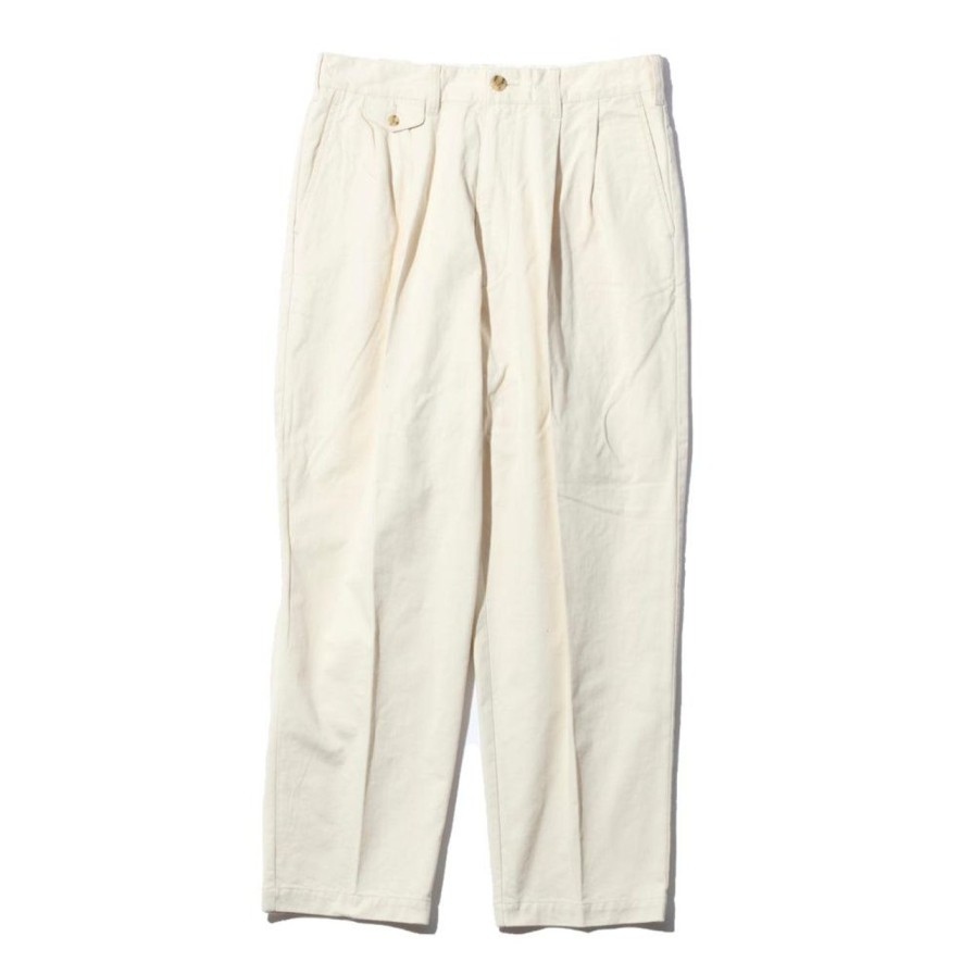 Clothing Pherrow's Chinos | Pherrow'S Pttp1 Pleated Chino Off White