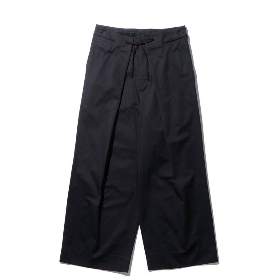 Clothing Kuon Chinos | Kuon Cotton Twill Hakama Pants Black