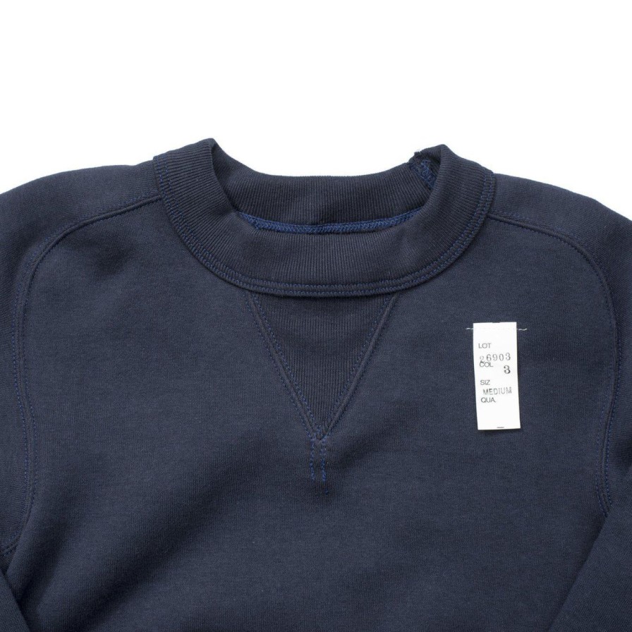 Clothing Cushman Sweatshirts & Hoodies | Cushman Lot. 26903 Freedom Sleeve Sweatshirt Navy