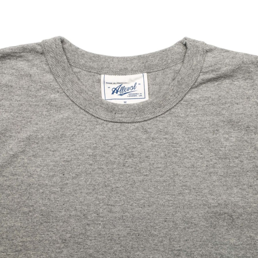 Clothing Allevol T-Shirts & Undershirts | Allevol Heavy Duty Crew Neck T-Shirt Grey Melange